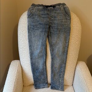 Cat and Jack Boys Stretchy Denim Joggers Drawstring Waist Size 10 Pull-On Pants